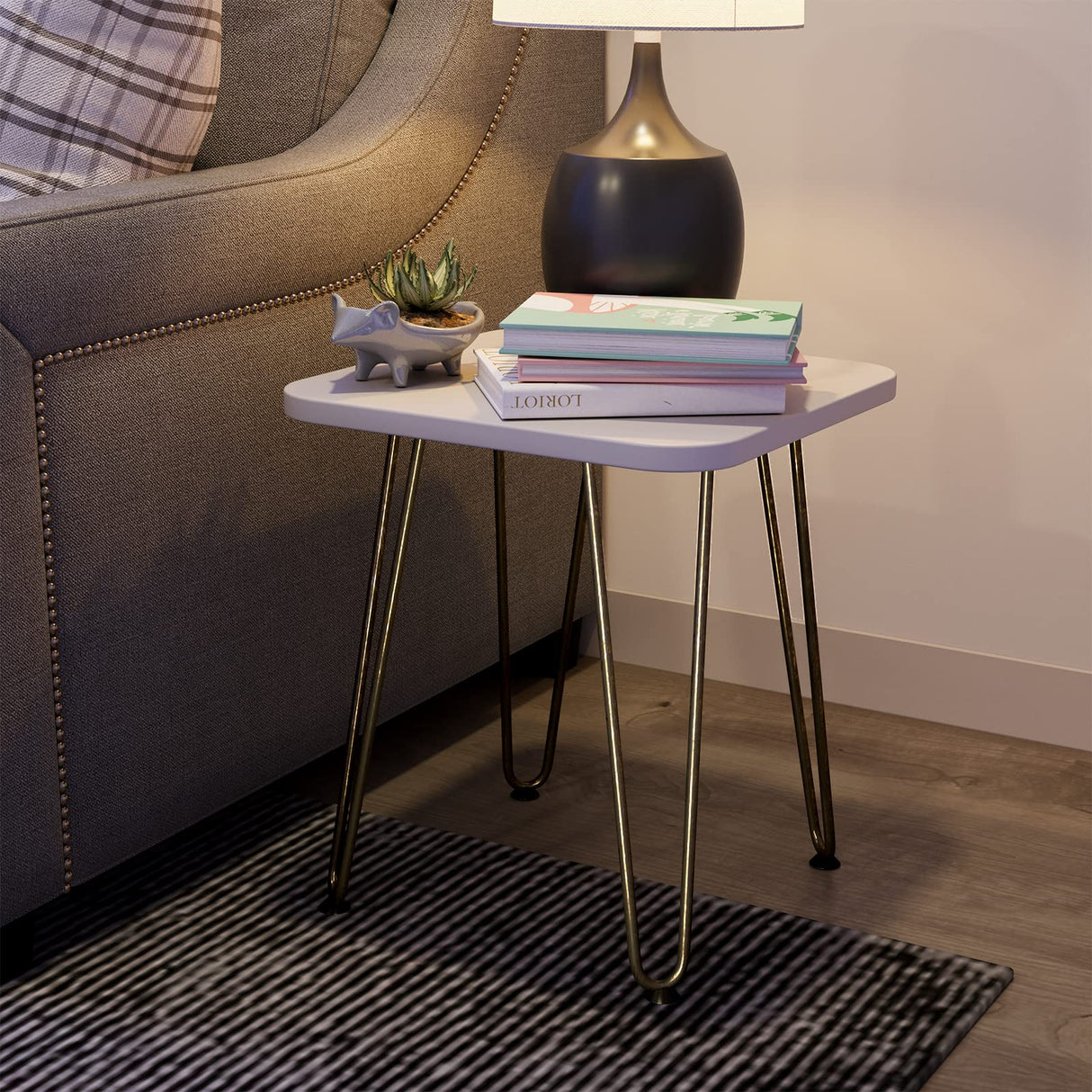 SMARTSTANDARD 16 Inch Heavy Duty Hairpin Furniture Legs, Metal Home DIY Projects for TV Stand, Sofa, Cabinet, etc with Rubber Floor Protectors Bronze 4PCS SMARTSTANDARD