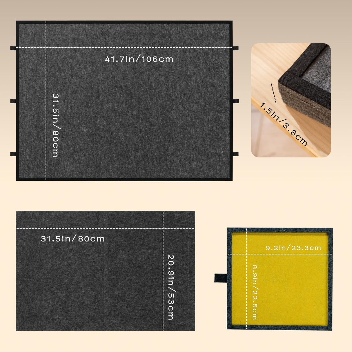 Tektalk 2000 Piece Foldable Jigsaw Puzzle Table with Cover, 3-Tilting-Angle Plateau, Lightweight Portable Felt Puzzle Board with 6 Sorting Drawers (Dark Gray) Tektalk