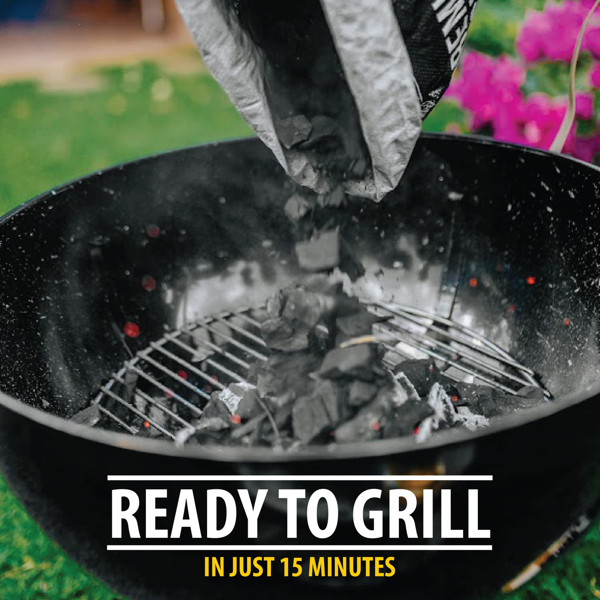 FOGO Premium Oak Restaurant Grade All-Natural Hardwood Medium and Small Sized Lump Charcoal for Grilling and Smoking, 17.6 Pound Bag FOGO