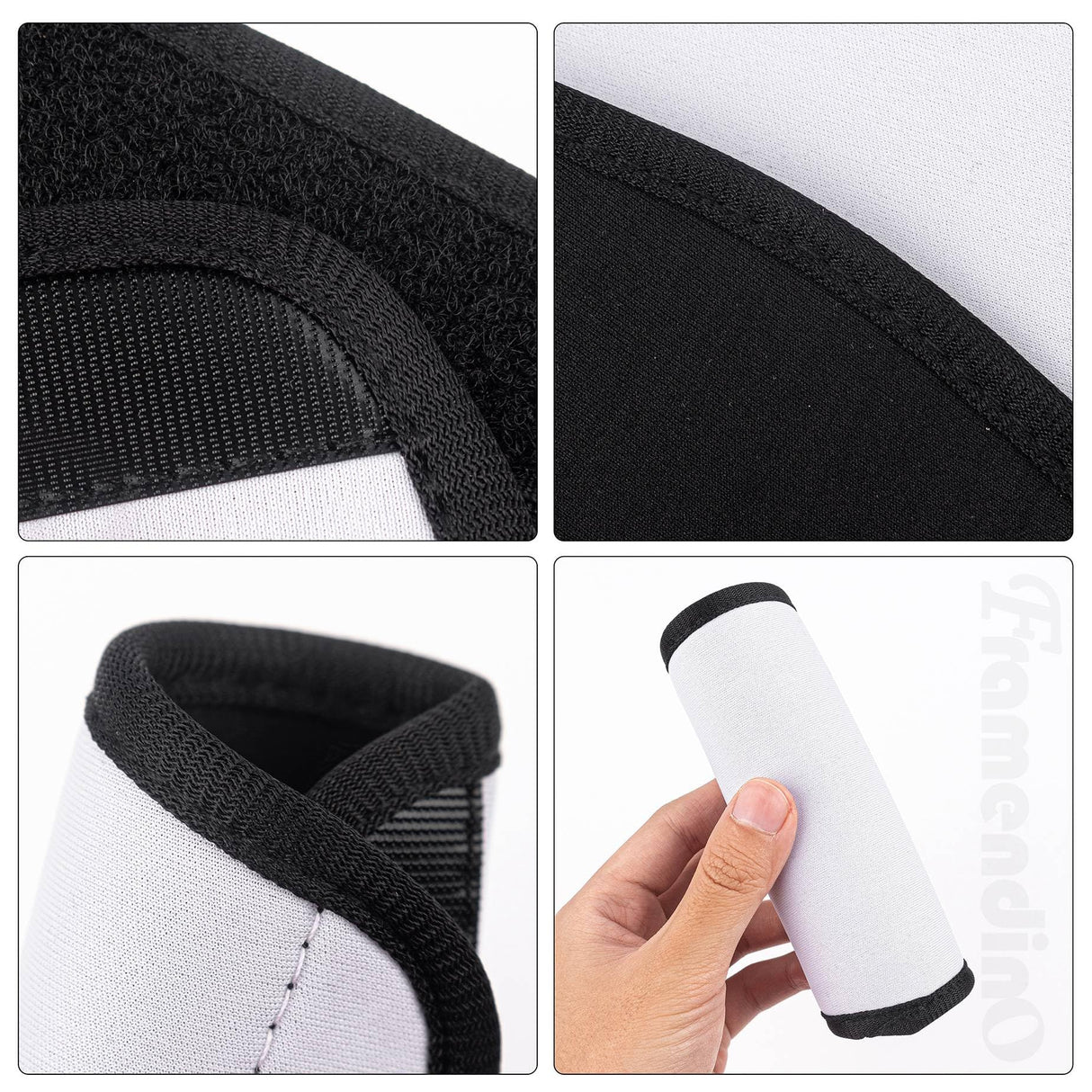 Framendino, 20 Pack Sublimation Luggage Handle Wraps Heat Transfer Neoprene for DIY Travel Suitcase Identifiers Framendino
