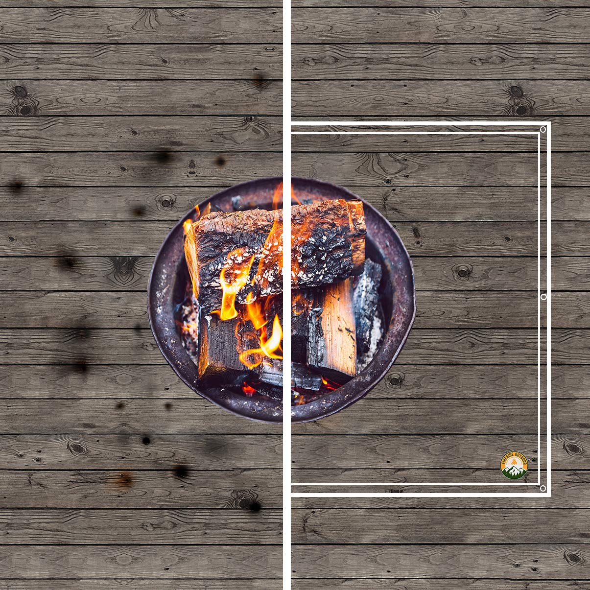Fireside Outdoor Fire Pit Mats for Under Fire Pit - Grill Mats for Outdoor Grill, Fire Mat for Deck Protection, Fireproof Mat for Under Fire Pit, Outdoor Firepit Mat for Safe Use - Ember Mat, 67"x60" Campfire Defender Protect Preserve