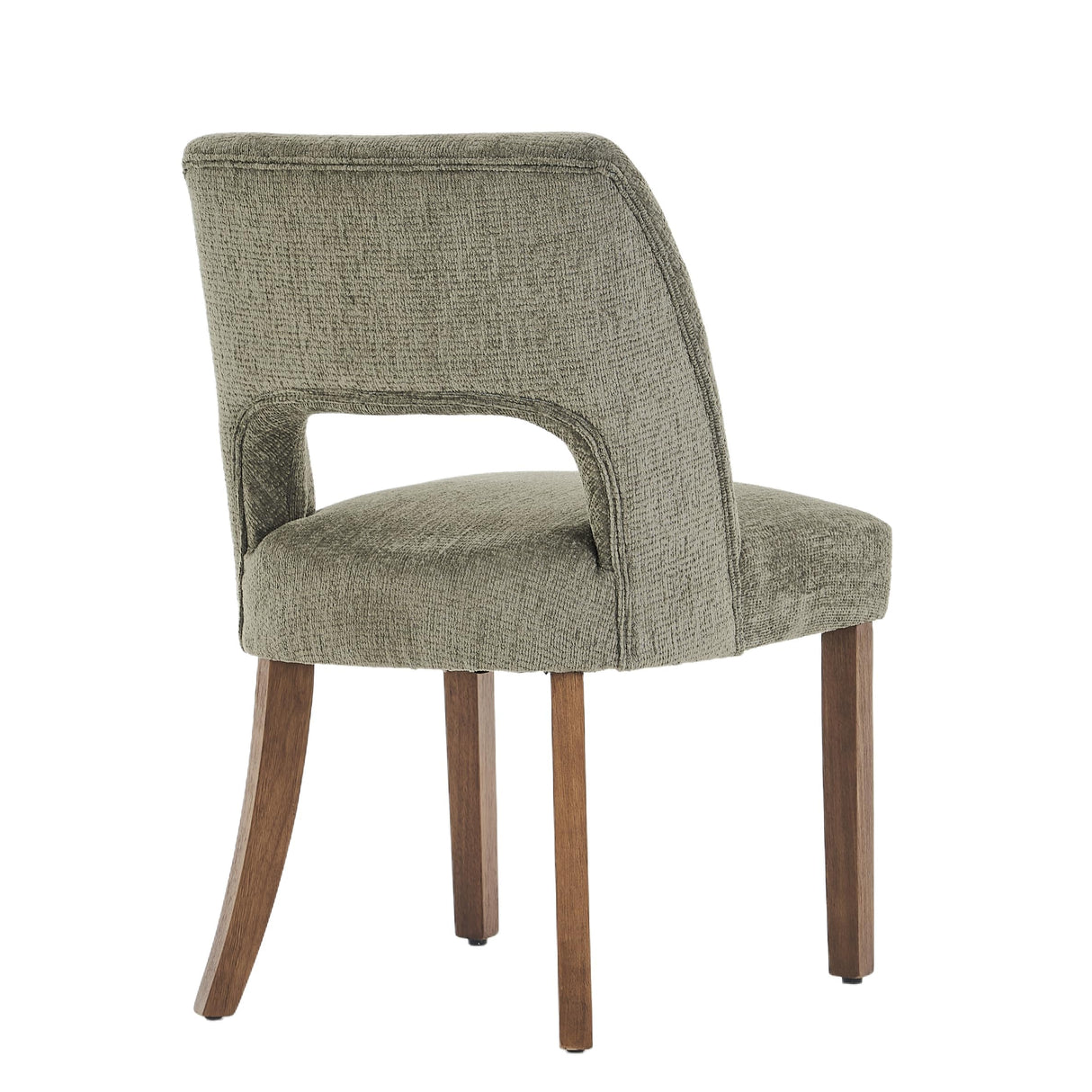 VKNOW Wooden Dining Chairs Set of 4, Modern Fabric Upholstered Dining Room Chair Kitchen Chairs, Farmhouse Dinner Chair for Kitchen Dining Room, Green VKNOW