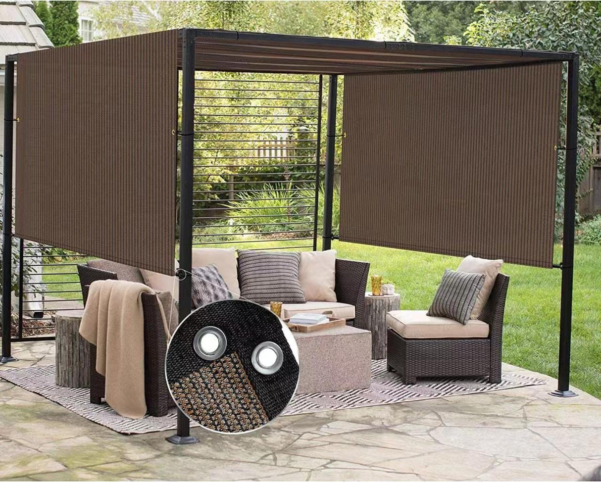 FAIR WIND Shade Cloth 90% Sun Shade Fabric Privacy Screen Shade Cover Patio Canopy with Grommets Shade Net for Garden Outdoor Pergola 6 x 8 FT - Mocha FAIR WIND