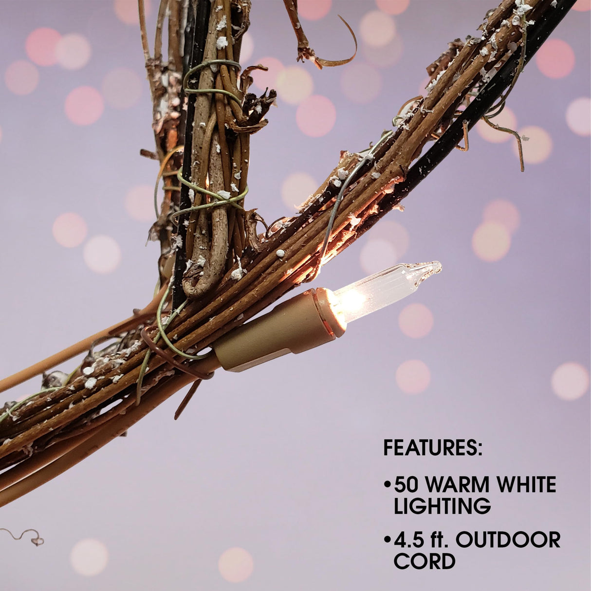 Alpine Corporation 24"H Outdoor Rattan Grazing Reindeer Lawn Decoration with White Lights , Christmas Decoration Alpine Corporation