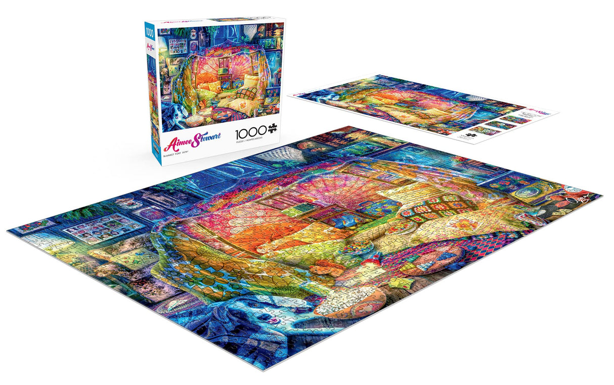 Buffalo Games - Aimee Stewart - Blanket Fort 1979-1000 Piece Jigsaw Puzzle for Adults -Challenging Puzzle Perfect for Game Nights - Finished Size is 26.75 x 19.75 Buffalo Games