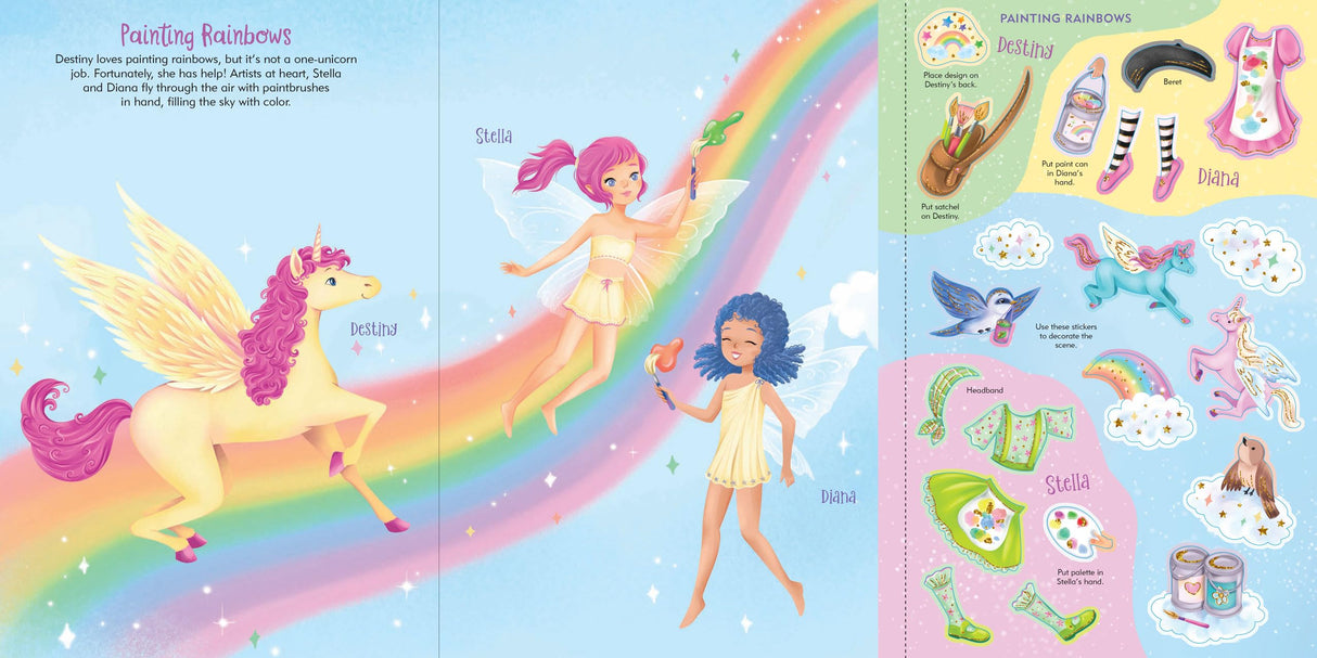 Unicorns Sticker Doll Dress-Up Book PETER PAUPER PRESS