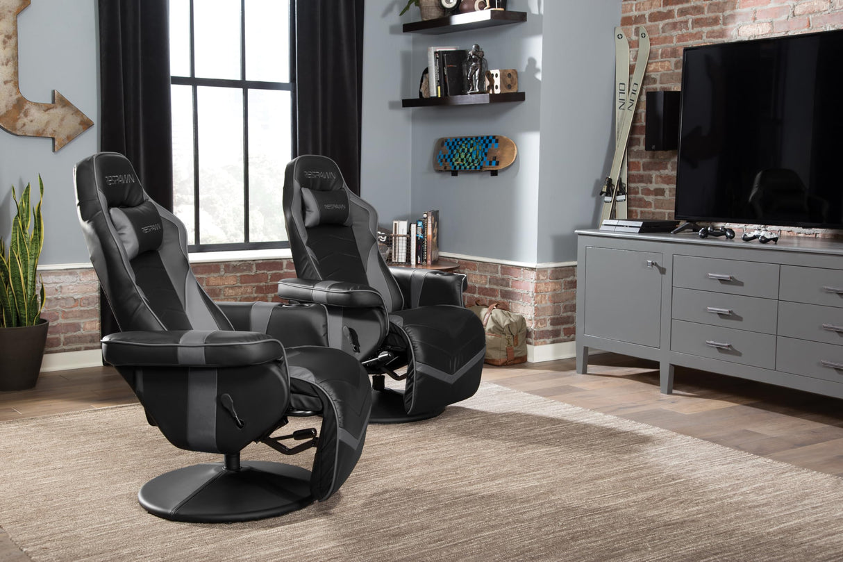 RESPAWN 900 Gaming Recliner - Video Games Console Recliner Chair, Computer Recliner, Adjustable Leg Rest and Recline, Recliner with Cupholder, Reclining Gaming Chair with Footrest - Gray RESPAWN