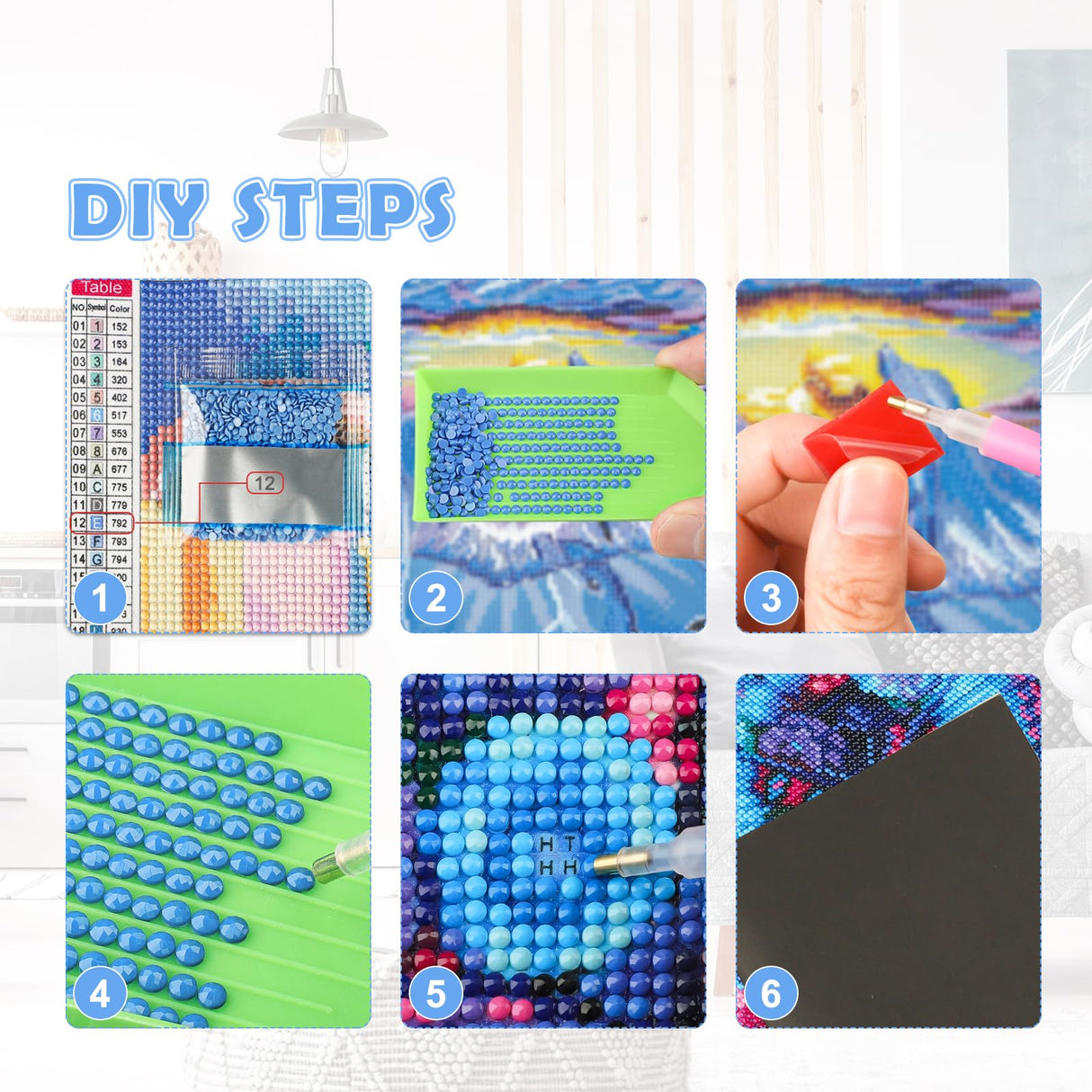 NEWENMO Cute Animal Diamonds Painting Kits for Adults Beginner DIY 5D Animal Diamond Art Paint with Round Diamonds, Full Drill Gem Art Diamonds Painting for Craft Home Wall Decor 12x12 in NEWENMO