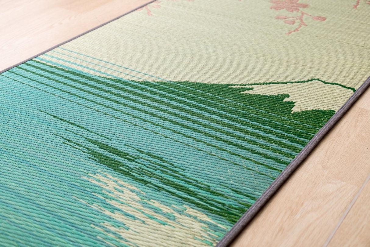 イケヒコ・コーポレーション IKEHIKO Non Slip 1/4-Inch Tatami Yoga Mat, Japanese Tatami Mat, Natural Relaxing Scent, Perfect for Pilates, Meditation, Made in Japan (Sakura-Fuji) イケヒコ・コーポレーション