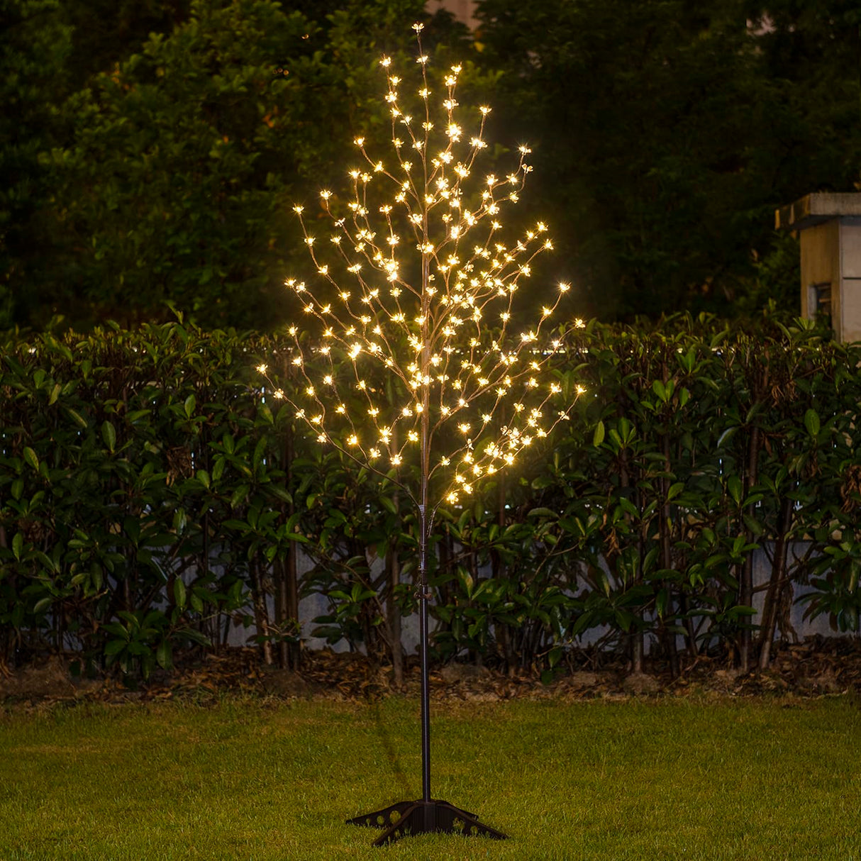 LIGHTSHARE 6.5 feet 208L LED Lighted Cherry Blossom Tree, Warm White, Decorate Home Garden, Spring, Summer, Wedding, Birthday, Christmas Holiday, Party, for Indoor and Outdoor Use LIGHTSHARE