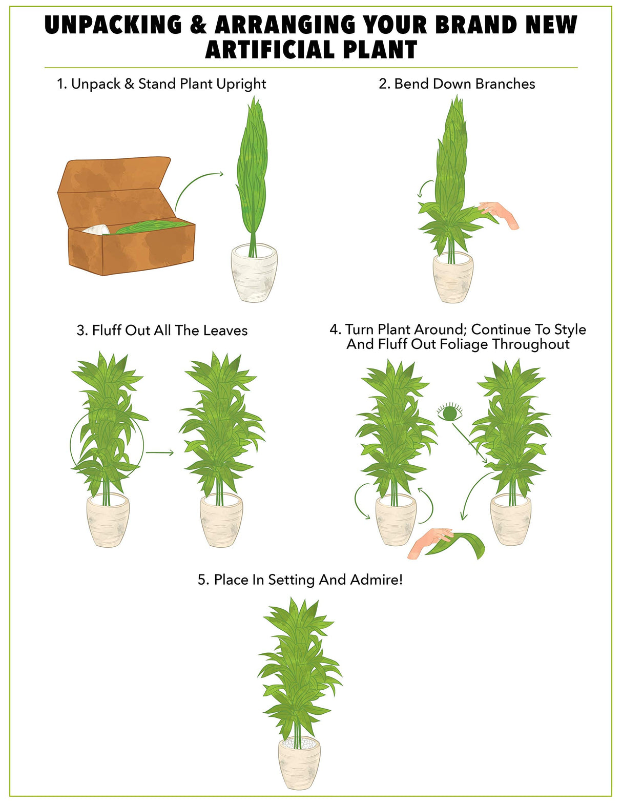 Nearly Natural 5ft. Golden Cane Palm Artificial Tree, Green Nearly Natural