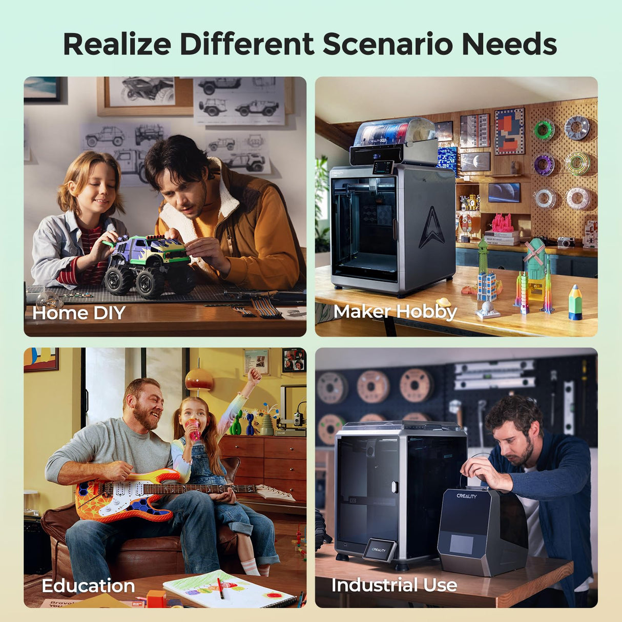 SOLEYIN 3D Printer Filament 1.75mm Ultra PLA Filament High Speed 30-300mm/s Accuracy +/- 0.02mm, 1kg Spool (2.2lbs), Fit Most FDM 3D Printer, Soleyin by Creality Filament, PLA Black SOLEYIN