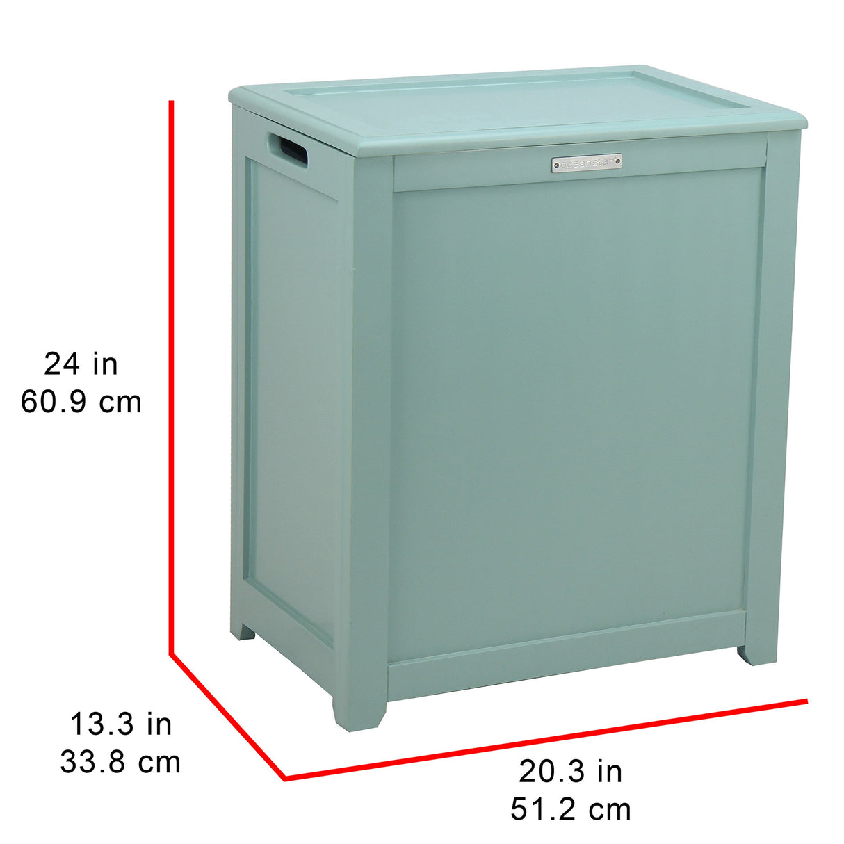 Oceanstar RH5513C Storage Hamper, Laundry Hamper, Turquoise Oceanstar