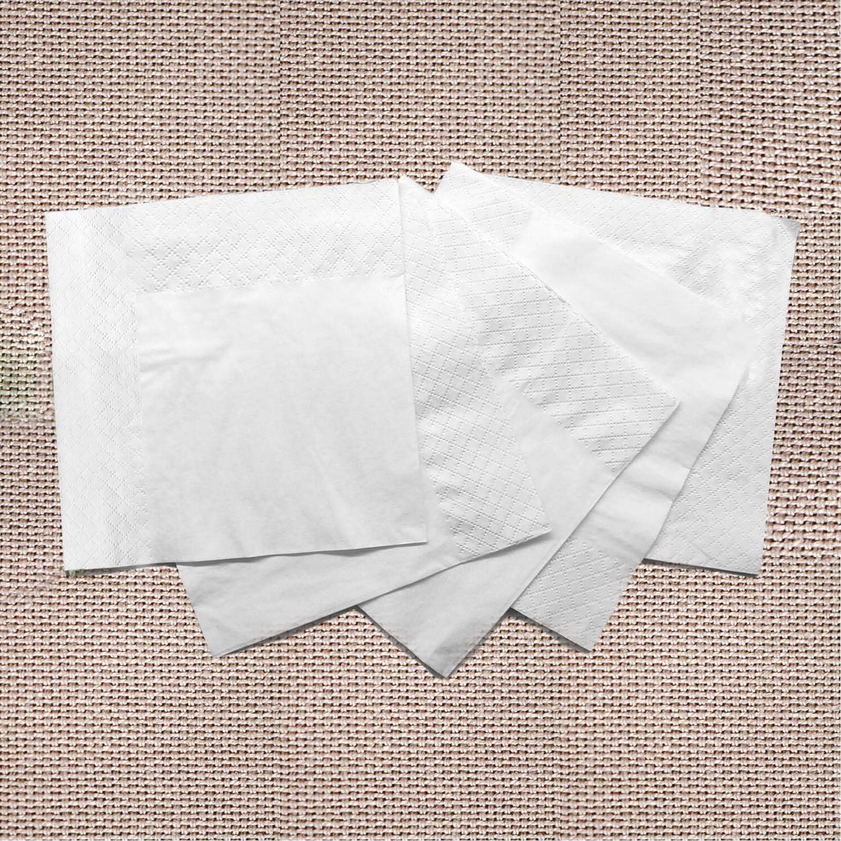 200 Count Napkins 2 Ply Plain White Beverage Napkins Disposable Four Fold Cocktails Paper Napkins 4.9" X 4.9" folded for Party and Every Day Use RosyDecor