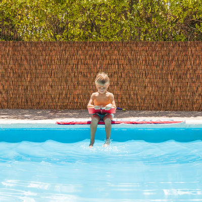 SHYDZYYC Brown 6FT X 16.4FT Reed Fencing Roll, Balcony Privacy Reed Shade Bamboo Fencing Garden Fence Border, Wind Block Sunshade Fence Screen for Outdoor Yard Patio Flower Bed Edge