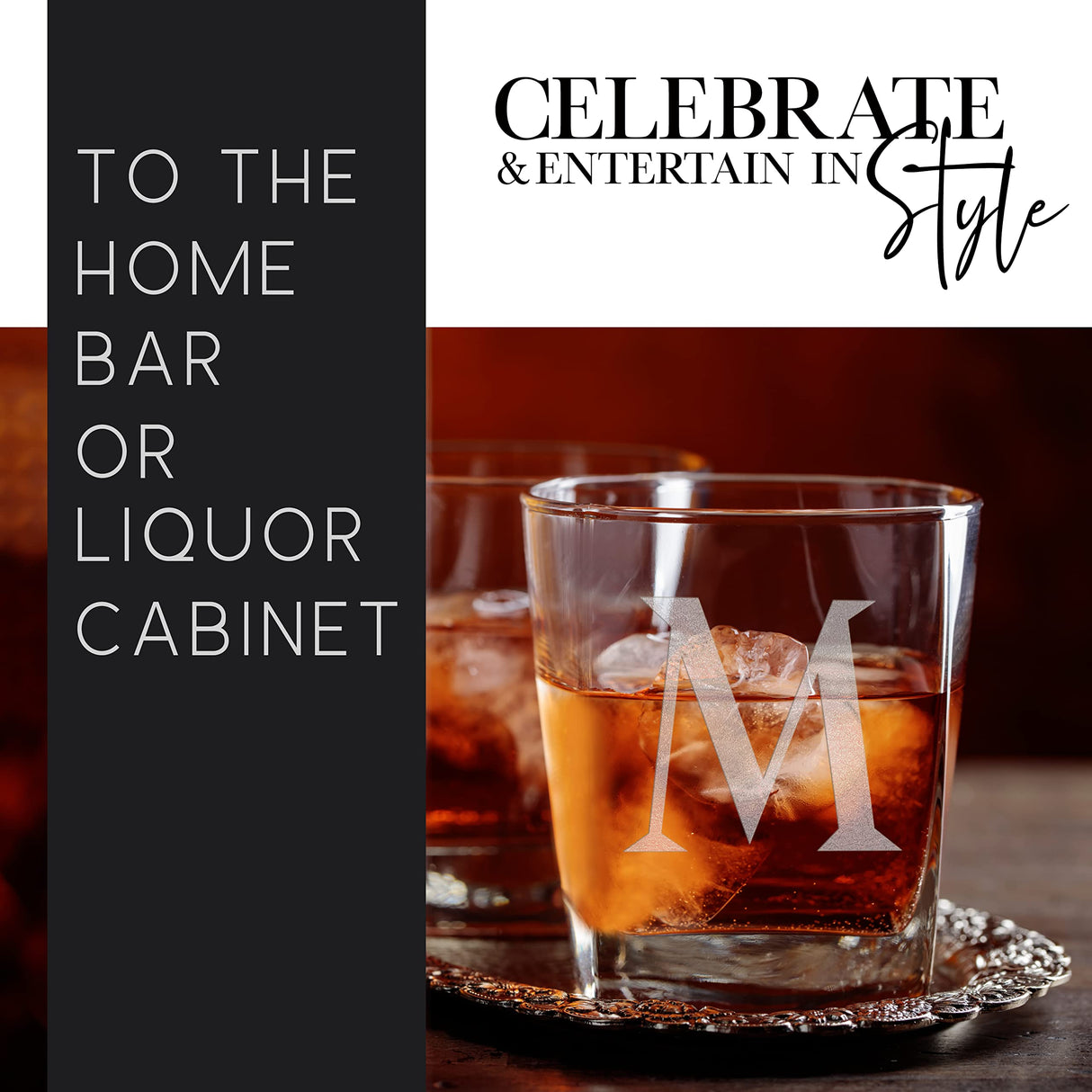 Personalized 5 pc Whiskey Decanter Set - 9 Design Options - Limited Edition, Custom Liquor Decanter | 25 Oz, 750ml Liquor Decanter w/ 4pcs Whiskey Glass Set #1 Amazing Items