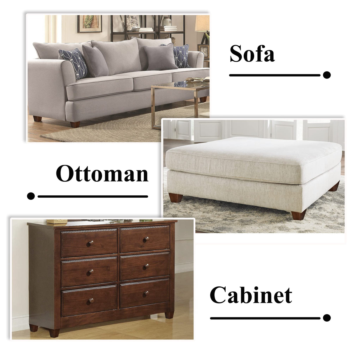 AORYVIC Wood Furniture Legs 3 inch Sofa Legs Pack of 4 Square Couch Legs Brown Mid-Century Modern Replacement Legs for Armchair Recliner Coffee Table Dresser AORYVIC