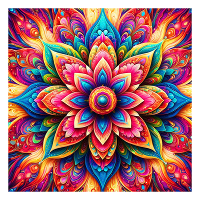 FHBUBPUP 5D Diamond Painting Kits for Adults, Mandala Diamond Art Kits for Beginners - DIY Full Drill Round Diamond Dot Gem Art Flower, Craft Gift Suitable for Home Wall Decoration 12×12Inch