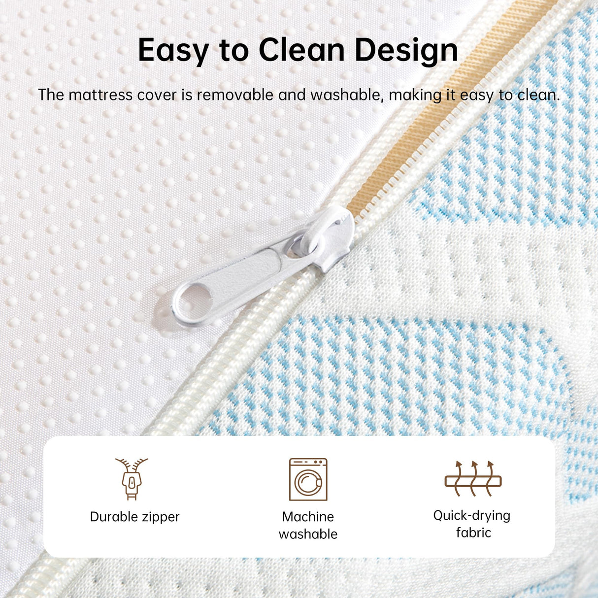 GTWMAT Full Size Mattress 8 Inch, Cooling Gel Memory Foam Mattress in a Box for Single Adult Cool Sleep Pressure Relief, Removable Washable Cover, Medium Firm Feel, CertiPUR-US Certified, Blue GTWMAT