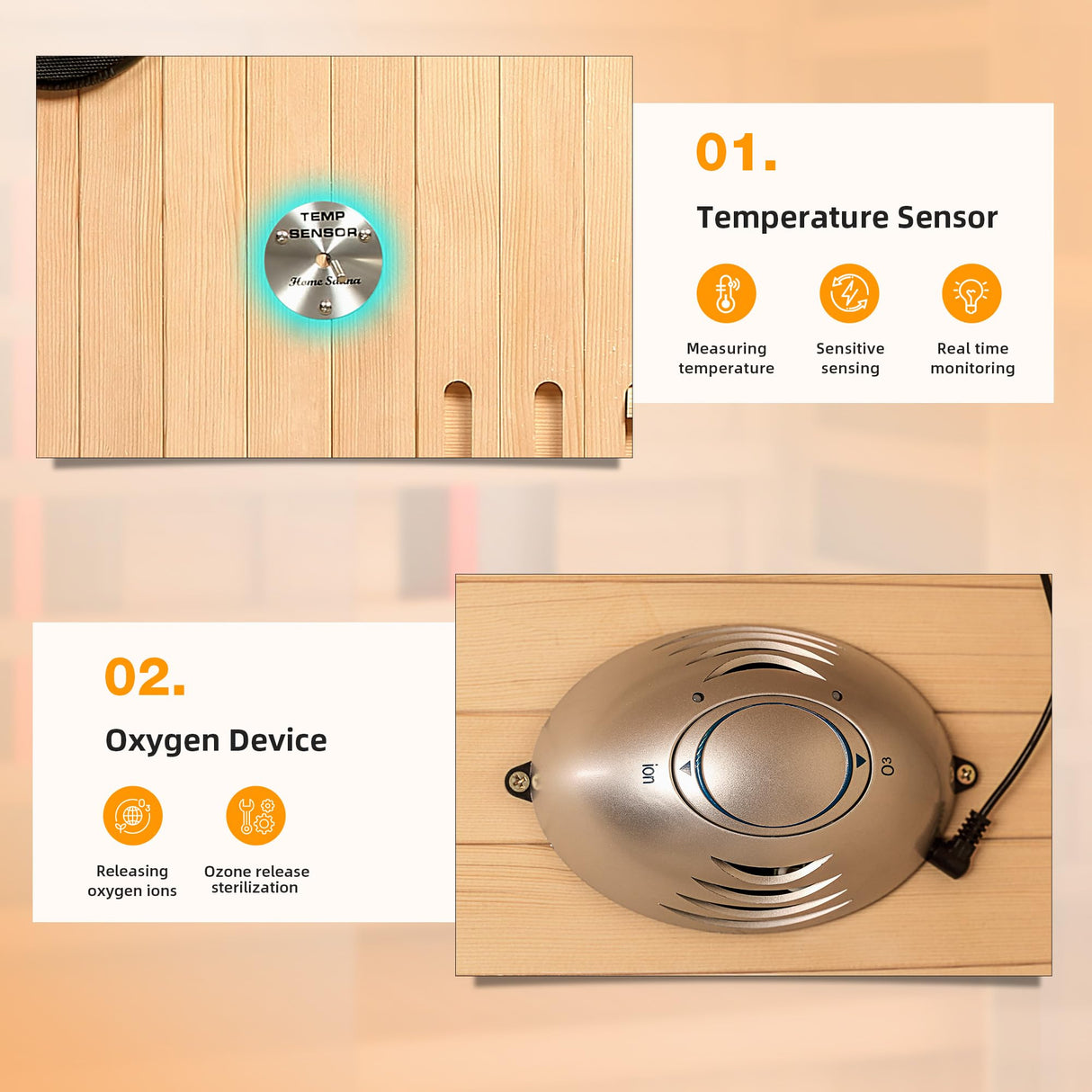 BNEHS Infrared Saunas for Home, Upgraded 1-2 Person Sauna with 10 Minutes Fast Heating,Canadian Hemlock & Tempered Glass BNEHS