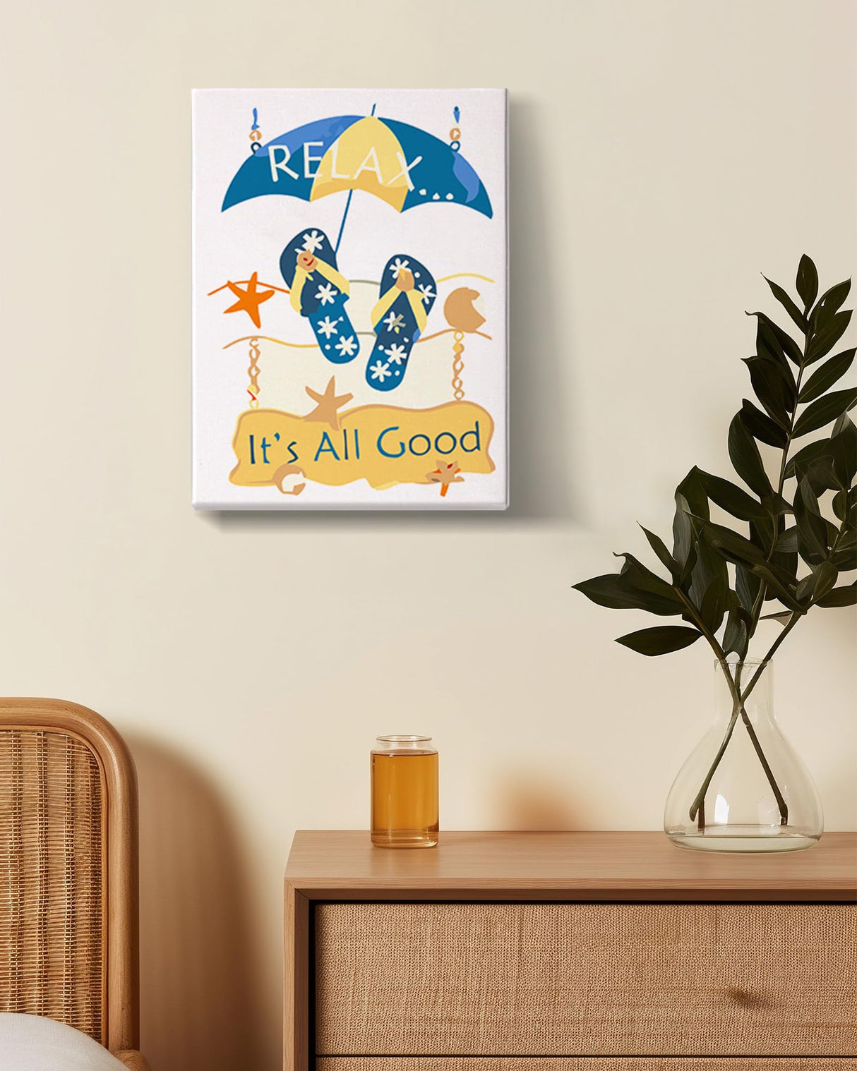 PeakLuv 6 Pack Flip-Flop Paint by Numbers Kits for Adults Beginners, Summer Vibes Themed Paint by Number on Canvas Without Frame, DIY Acrylic Oil Painting Kit, Creative Home Decor, 8x11 Inch PeakLuv