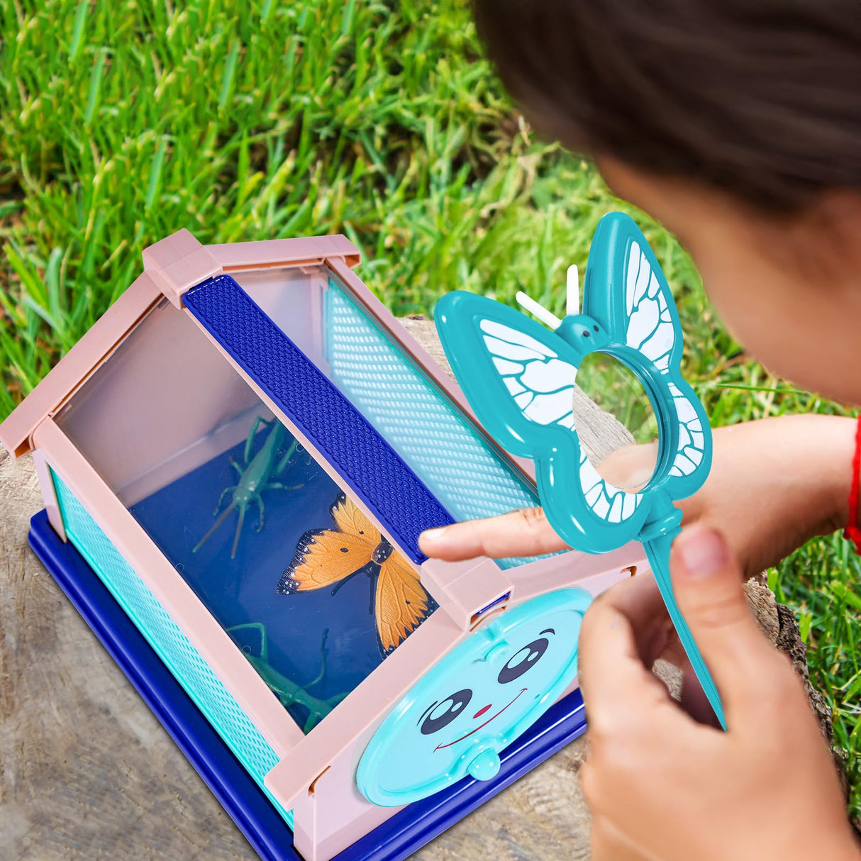 Garma Bug Catcher Kit for Kids, Outdoor Explorer Kit for Toddler with Insect Collection Box Bug Catching Tools and Magnifying Glass Spring Insect Catching Kit Summer Nature Toys Birthday Gifts Garma