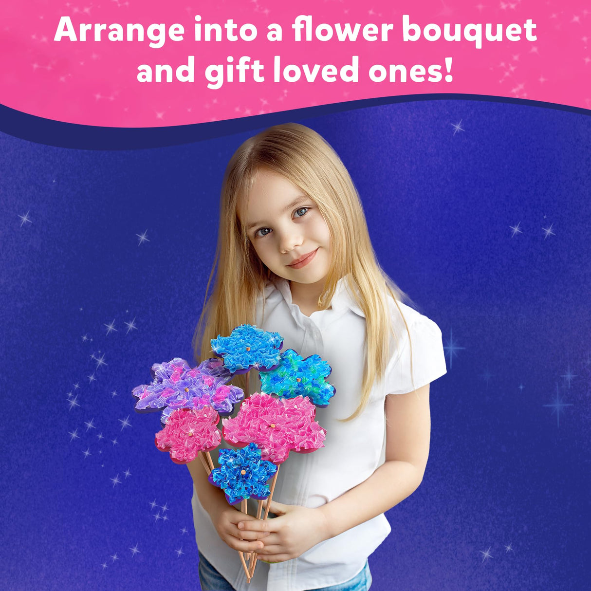 Skillmatics Art & Craft Activity - Poke-in Art Flower Bouquet, Mess-Free Art for Kids, DIY Craft Kits, Creative Activity, Fine Motor Skills, Gifts for Girls & Boys Ages 4, 5, 6, 7, 8, 9 Skillmatics