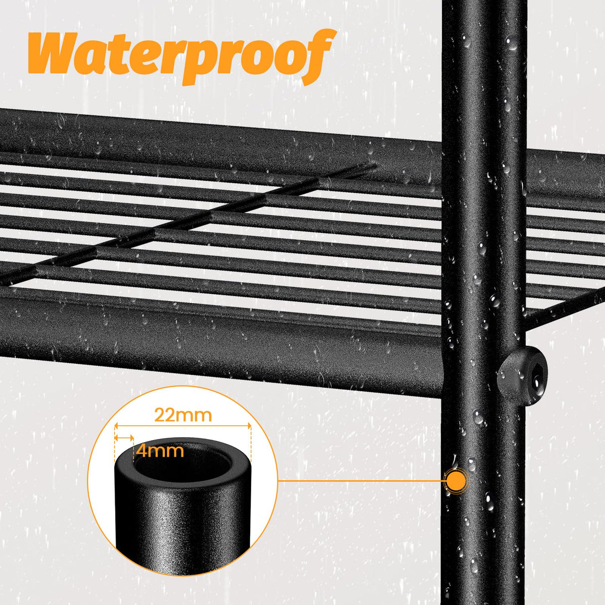 Abiglifty Storage Shelves, 3-Tier Metal Shelving, Wire Shelving with Adjustable Leveling Feet, Shelf Organizer for Bathroom, Closet, Garage Abiglifty