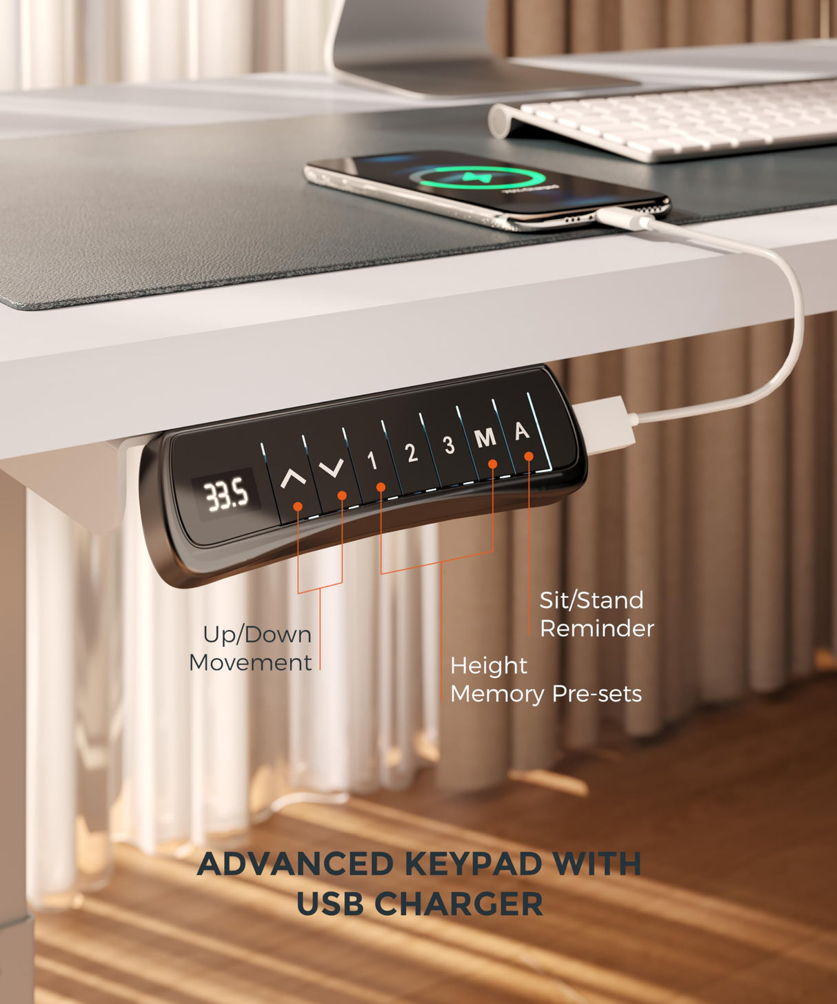 FitStand L Shaped Corner Standing Desk with Dual Motor, Large 71x48 Electric Height Adjustable Gaming Table, Stand up Home Office Desk Computer Workstation, White FitStand