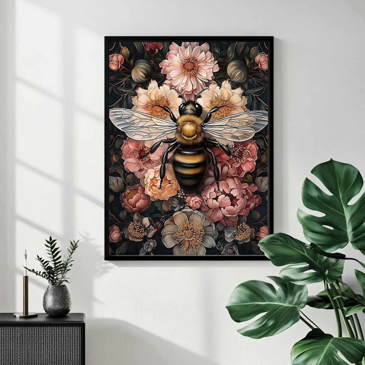 Paint by Numbers for Adult, Bee Paint by Numbers Kit for Adults Beginners, DIY Acrylic Painting on Canvas for Home Wall Art Decor 16x20 Inch Mandun