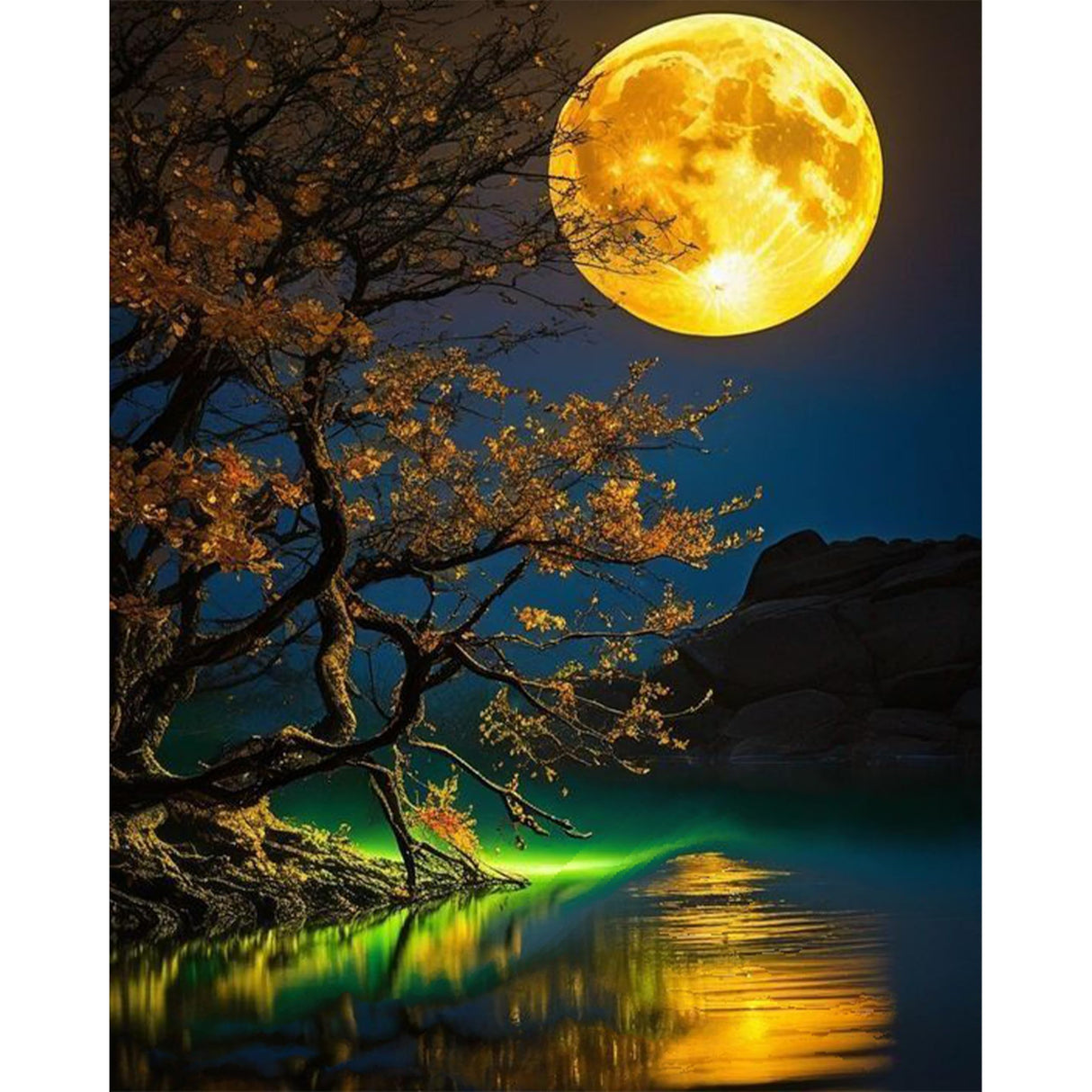 Ausanrl Moon Paint by Numbers Kits for Adults-Moon Paint by Numbers Adult,DIY Oil Painting Art Acrylic Adult Paint by Number Kits on Canvas Perfect for Gifts Home Wall Decor 16x20inch Ausanrl