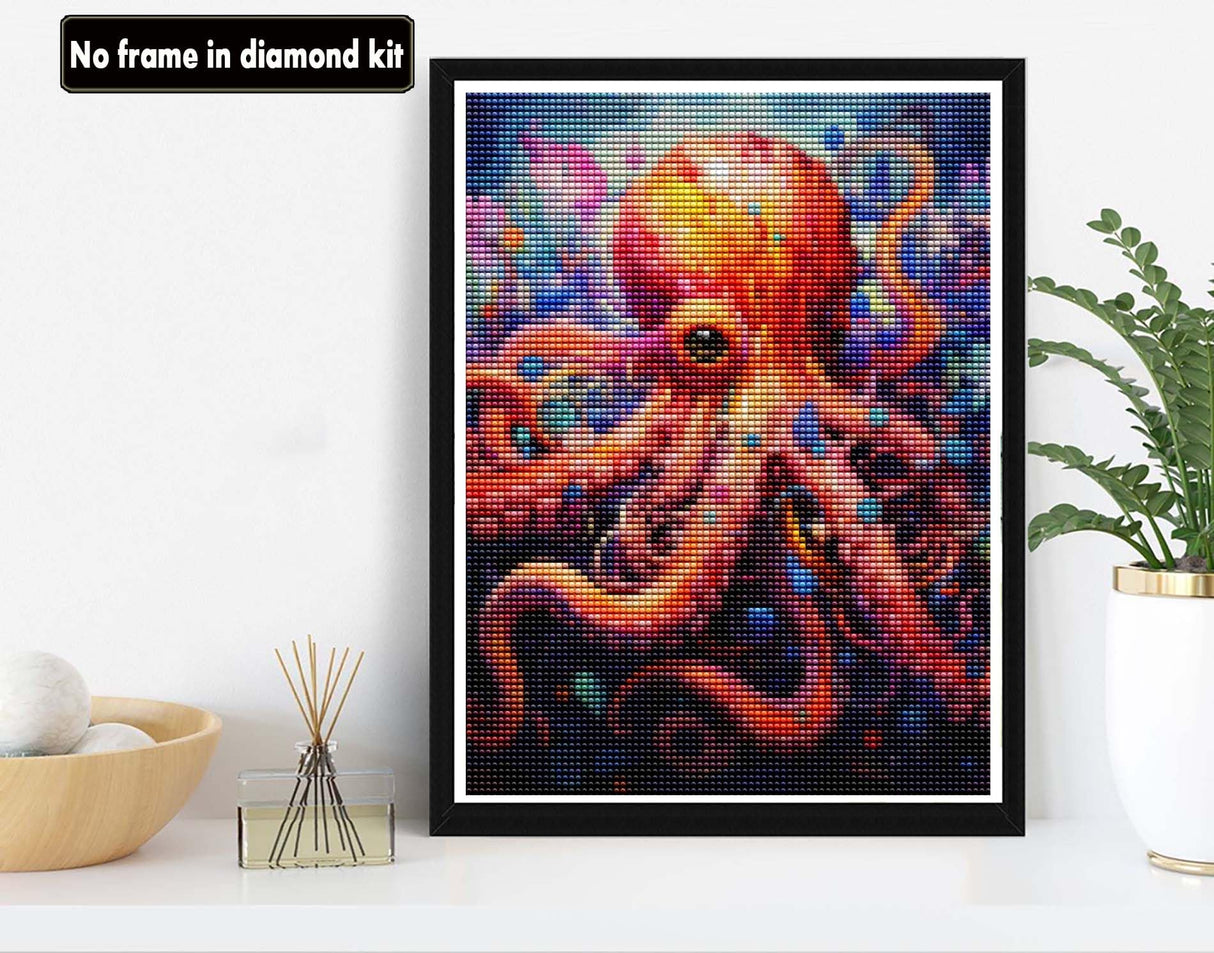 VAIIEYO 5D Diamond Art Kits for Adults Octopus, Diamond Painting Animal, Paint by Numbers Full Drill Round Rhinestone Craft Canvas for Home Wall Decor Gift 12x16 inch-28 VAIIEYO