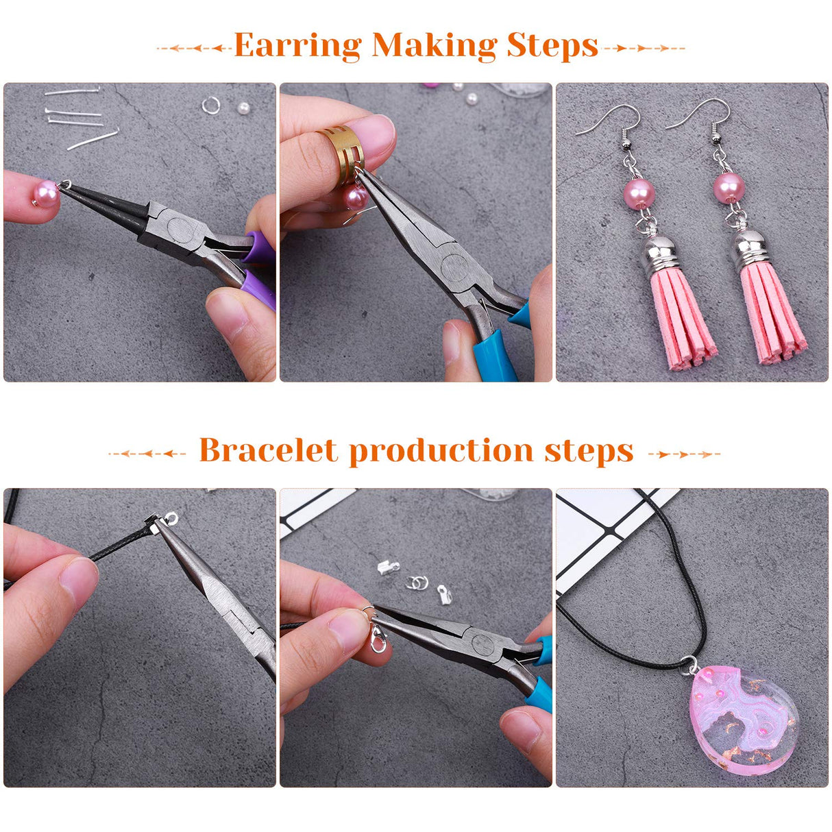 PAXCOO Jewelry Making Supplies Kit, Jewelry Making Kit with Jewelry Making Tools, Jewelry Wires and Jewelry Findings for Jewelry Making, Repair and Beading PAXCOO