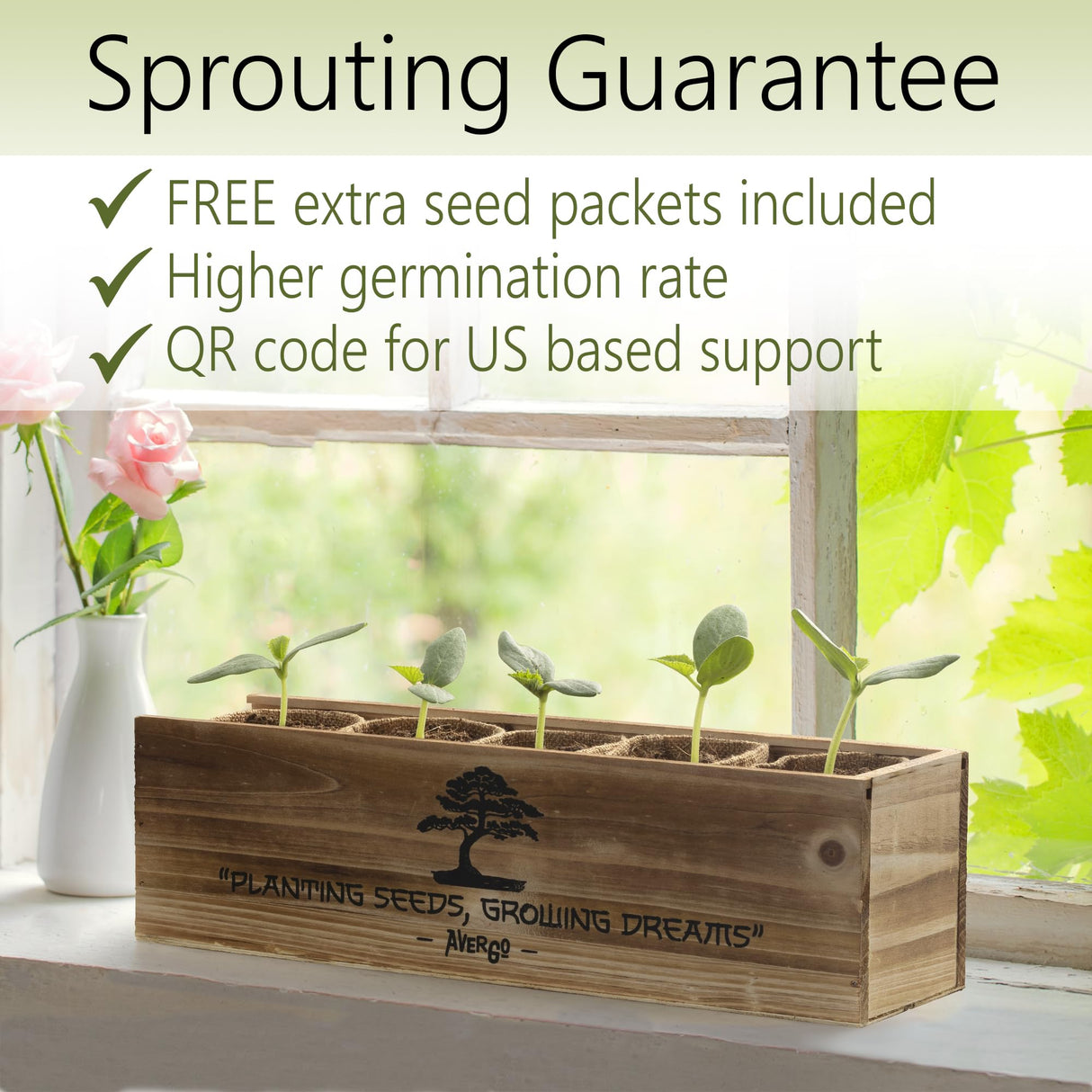 AVERGO Bonsai Tree Kit for Beginners – 5X Unique Japanese Bonzai Trees | Complete Indoor Starter Kit for Growing Bonsai Plants with Tools & Planters – Gardening Gifts for Women & Men AVERGO