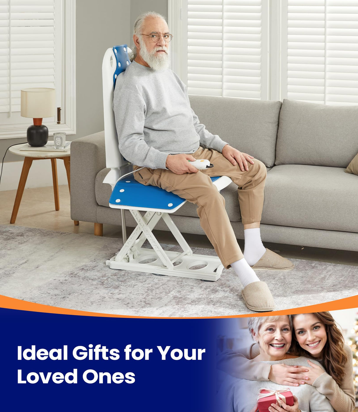 MAIDeSITe Electric Chair Lift, Get Up from Floor, Floor Lift for Elderly, Can be Raised to 20”, Help You Stand Up Again, Support Up to 300 LBS, Item Weight 30 LBS, FSA HSA Eligible, JC35M3 MAIDeSITe