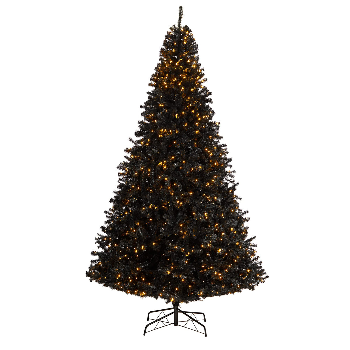 Nearly Natural 10ft. Black Artificial Christmas Tree with 950 Clear LED Lights and 3056 Tips Nearly Natural
