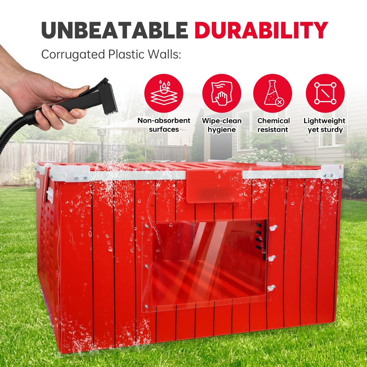 EPHIFY Red Barn Chicken Coop for 1-8 Chicks | 2025 Upgraded Chicken Brooder Box for Chicks, Ducklings, Quail | Portable & Lightweight Plastic Housing EPHIFY