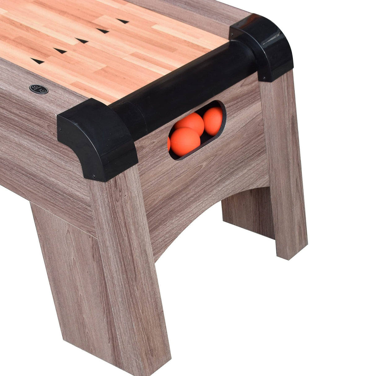 Hathaway Shooting Star 9-ft Arcade Ball Roll and Score Machine Table with LED Electronic Scorer and Sound, Great for Family Recreation Game Rooms, Driftwood Hathaway
