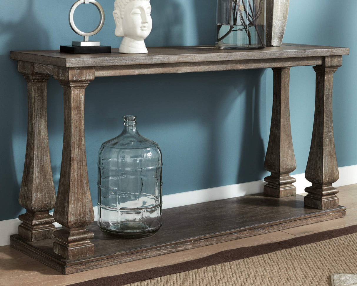 Signature Design by Ashley Mallacar Vintage Sofa Console Table, Weathered Gray Signature Design by Ashley