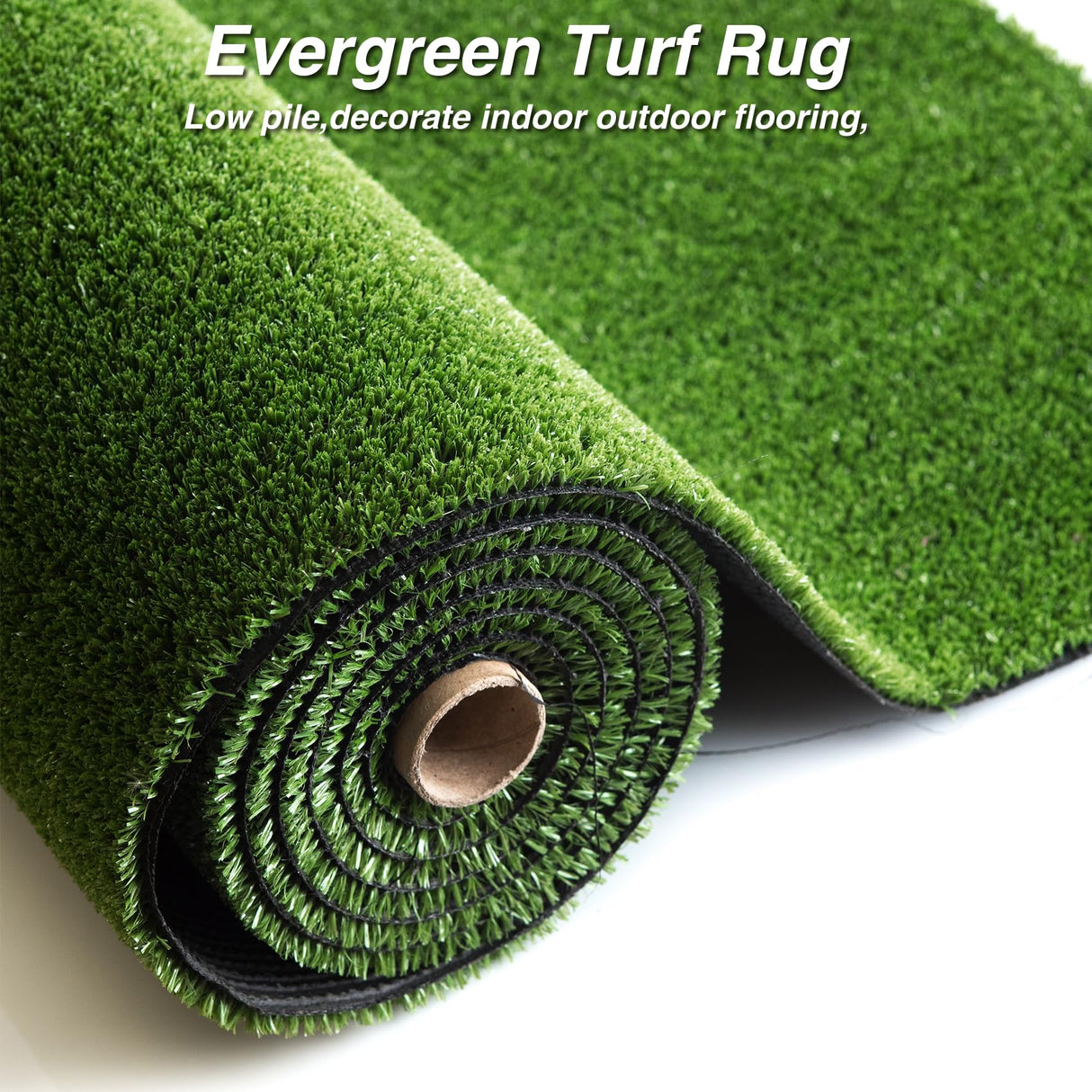 XLX TURF Outdoor Artificial Grass Rug 4FT X 4FT, Green Synthetic Turf Floor Mat for Balcony, Patio, Yard, Pets Dogs Grass Pad XLX TURF