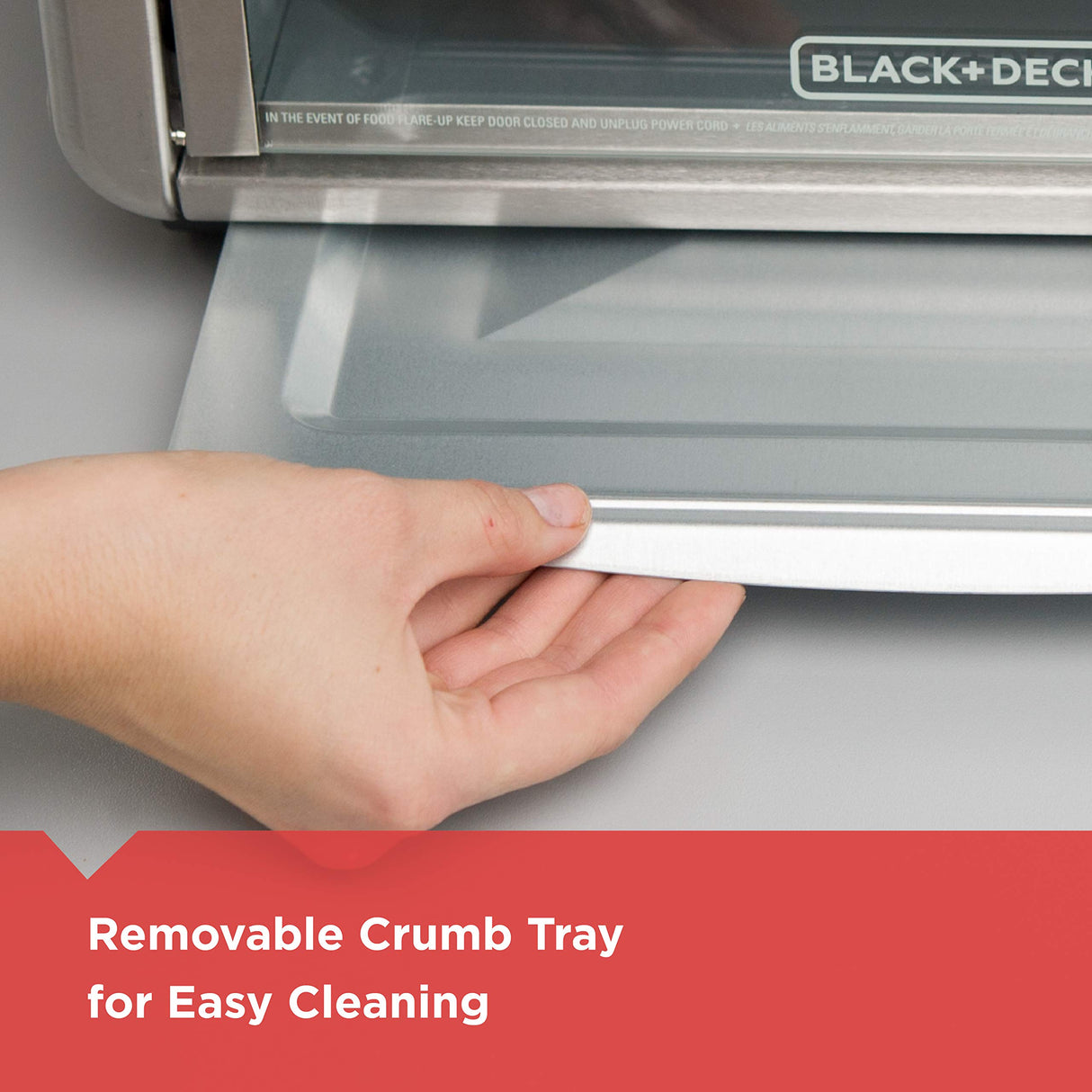 Black+Decker Countertop Convection Toaster Oven, 8 One-touch Cooking Functions, Stainless Steel BLACK+DECKER