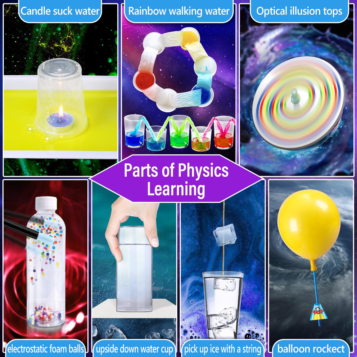 PATIFEED 230 Experiments Science Kits for Kids Age 4 5 6 7 8 9 10 11 12 - S.T.E.M Toys with Magic Chemistry Set Crystal Growing Physics Slime Educational Gifts Idea for Boys Girls PATIFEED