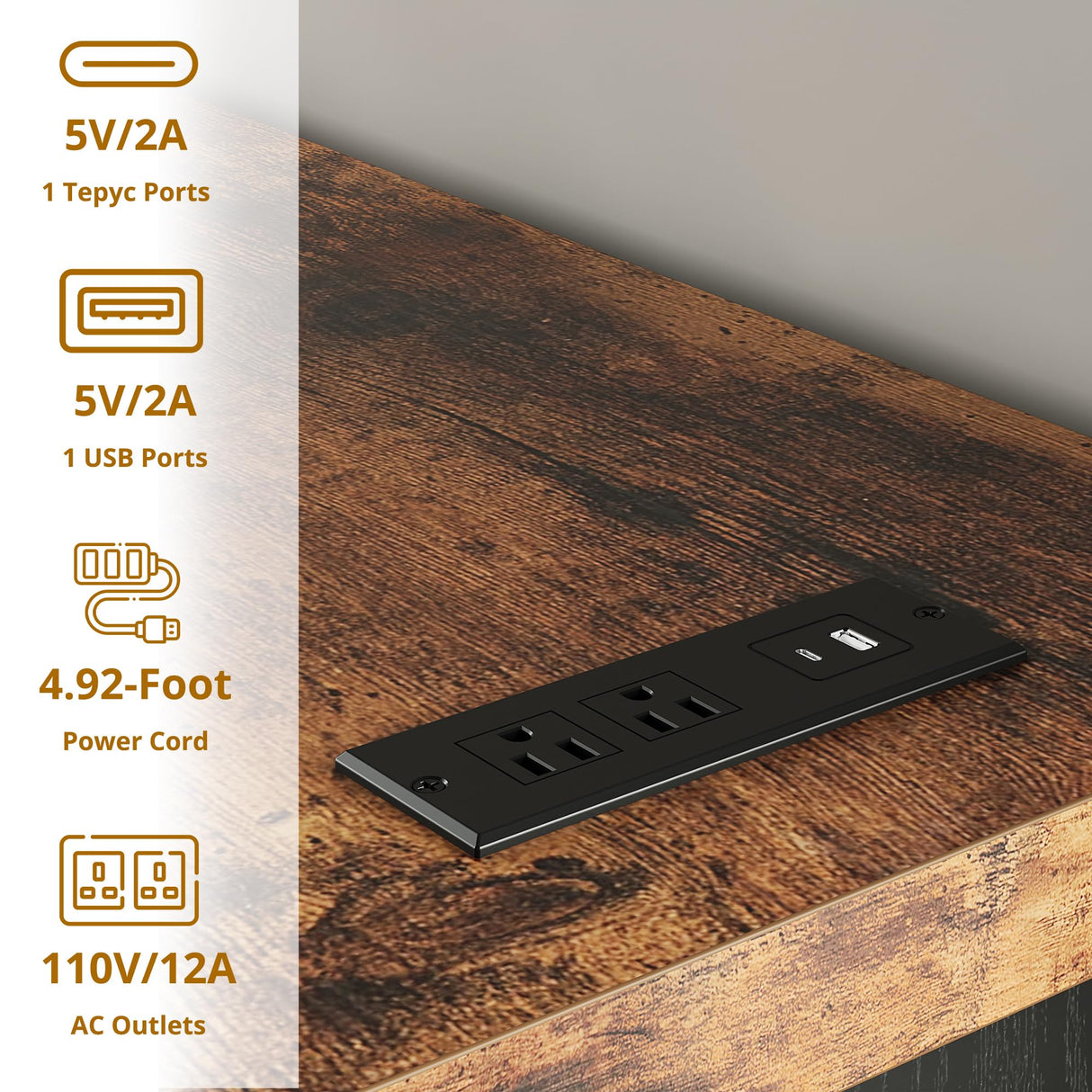 LIKIMIO 59" 6 Drawers Dresser for Bedroom, Power Strip, Farmhouse Moden Large Wood Dressers & Chest of Drawers with Wide Storage Cabinet, Black LIKIMIO