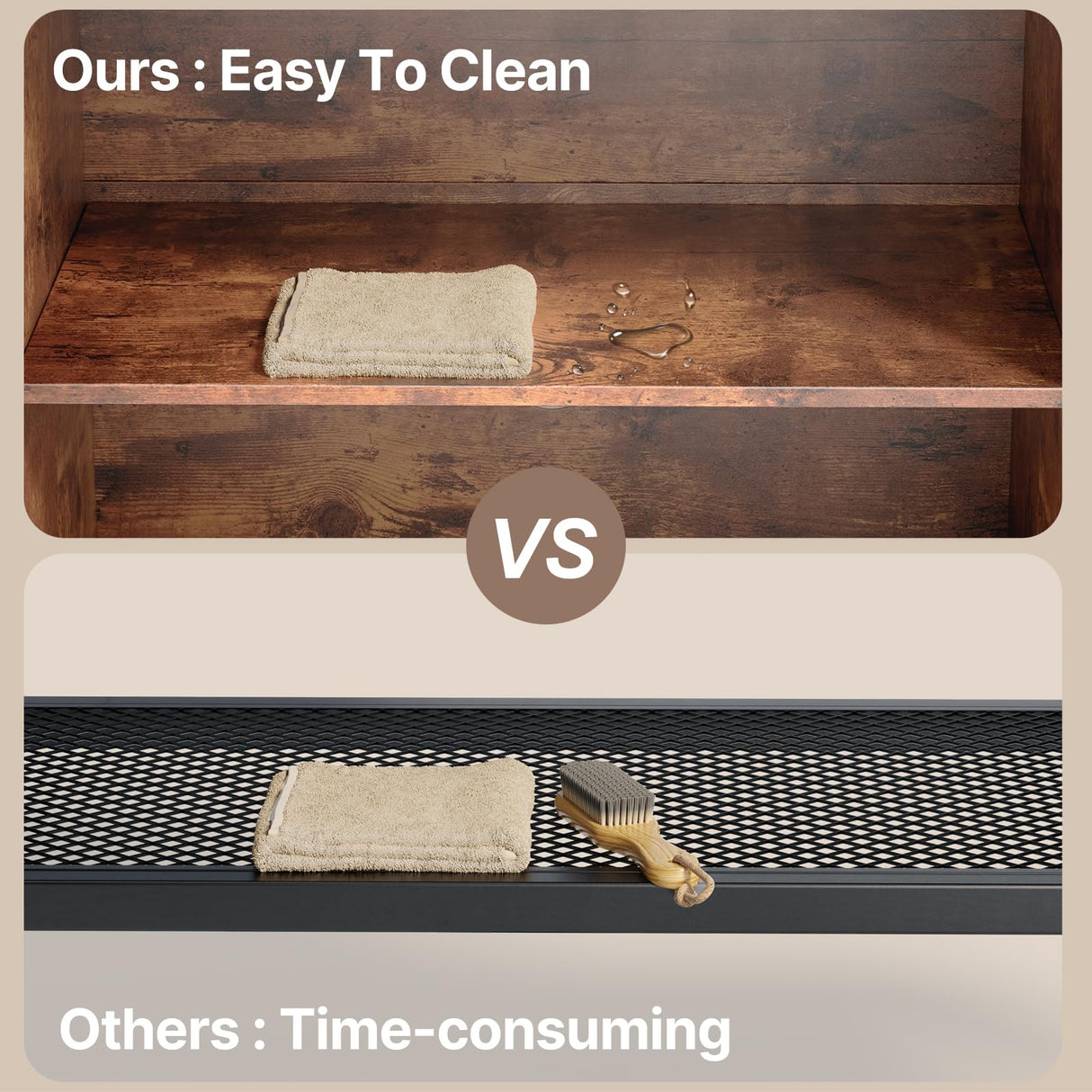 Gizoon TV Stand for TV up to 65 Inch with Open Shelves, 3-Tier Gaming Entertainment Center for PS5, Wooden TV Console Table Modern for Living Room Game Room, Rustic Brown Gizoon