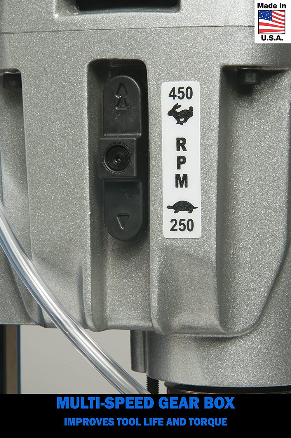 Hougen HMD905 115-Volt Magnetic Drill with Coolant Bottle and 2 Speed Hougen