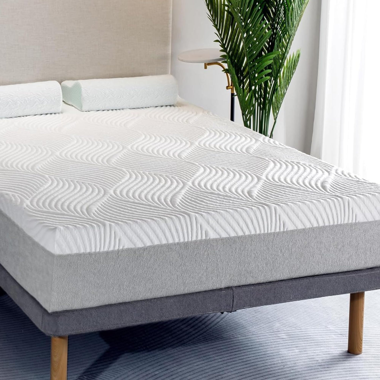 BreezeRest King Mattress 10 Inch Memory Foam Mattress Bed in a Box,Medium Soft Cooling Gel Green Tea King Size Mattress with Breathable Soft Fabric Cover CertiPUR-US Pressure Relieving BreezeRest