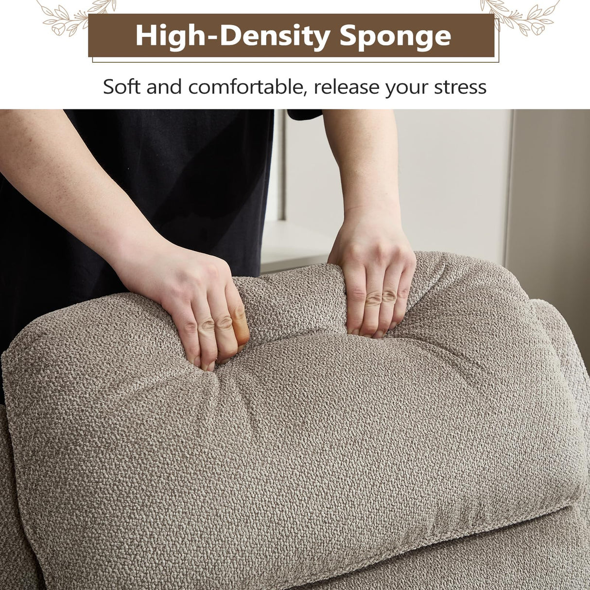 ANJ Power Recliner Chair, Electric Recliner for Adults,Oversized Reclining Chair with Remote & Side Pockets for Living Room, Bedroom,Home Theater ANJ