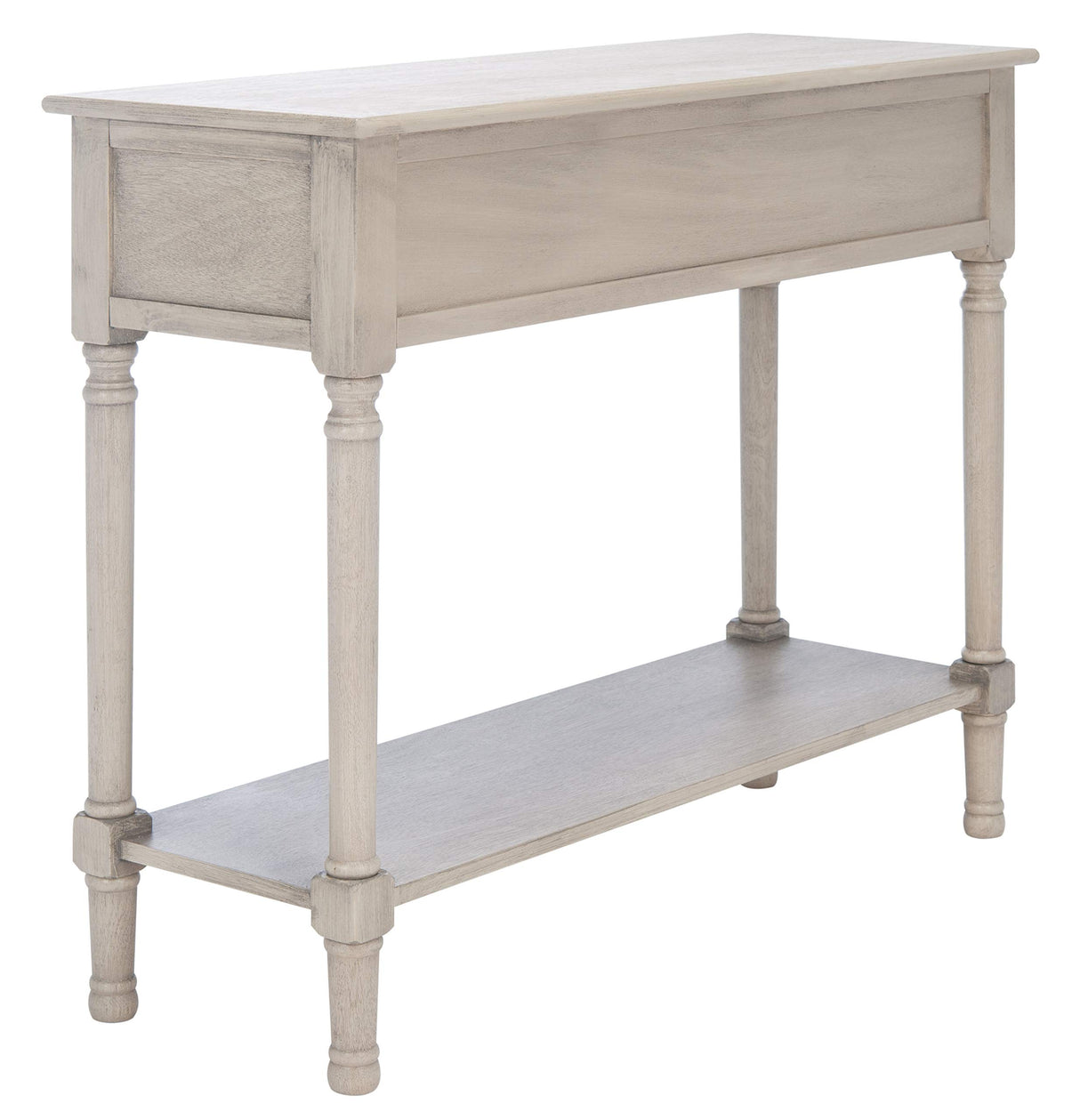 Safavieh Home Collection Tate Greige 2-Drawer Bottom Shelf Console Table Safavieh