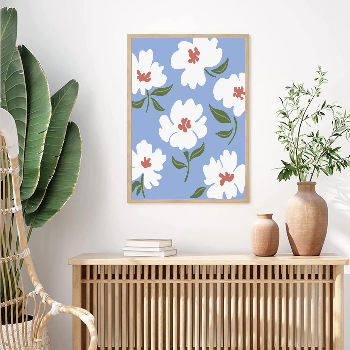 cupmod Flower Paint by Numbers for Adults Kids Beginners,Easy Acrylic Paint by Number Kits on Canvas Without Frame,Oil Painting Kits Present for Home Wall Decor 9.8x13.7inch cupmod