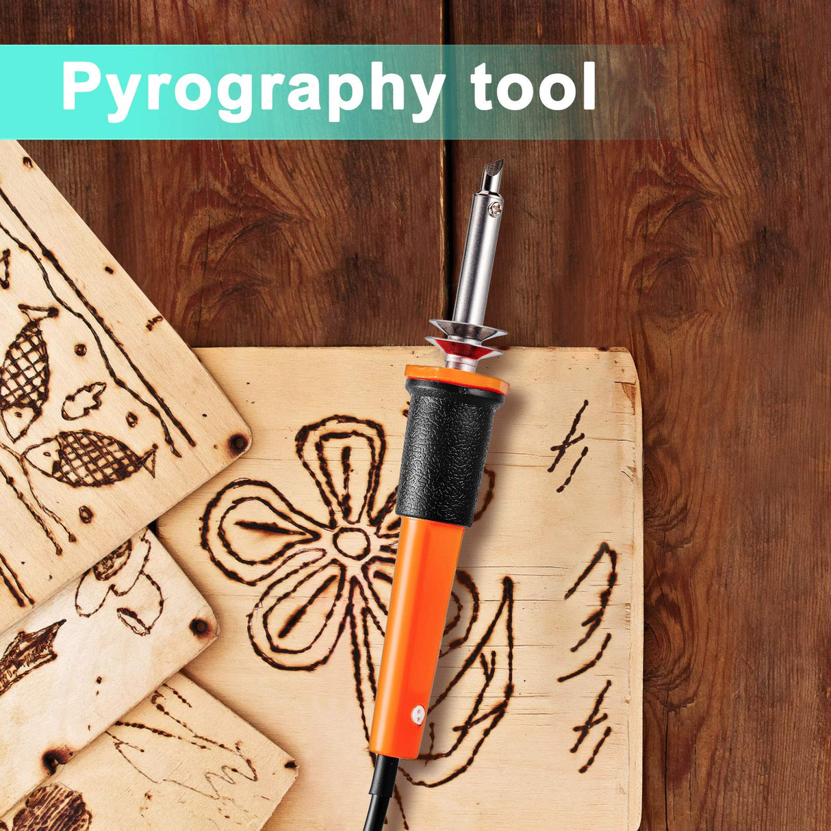 Honoson 19 Pieces Electric Hot Knife Cutter Tool, Multipurpose Hot Knife Stencil Cutter with Metal Stand, 14 Blades, 3 Chuck Sleeves for Cutting Carving(Orange) Honoson